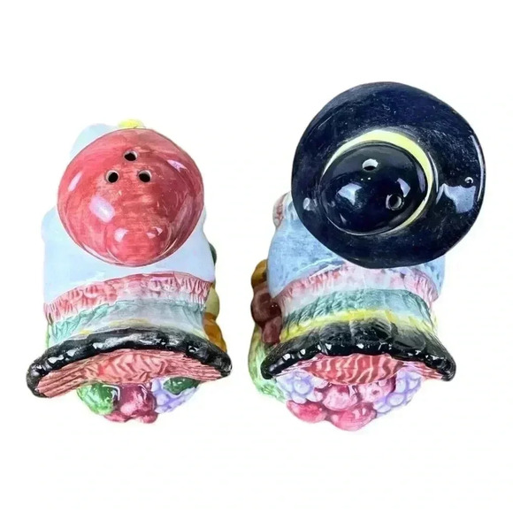 Vtg Mr & Mrs Pilgrim Turkey Salt & Pepper Shakers Thanksgiving Terry’s Village - Picture 7 of 8